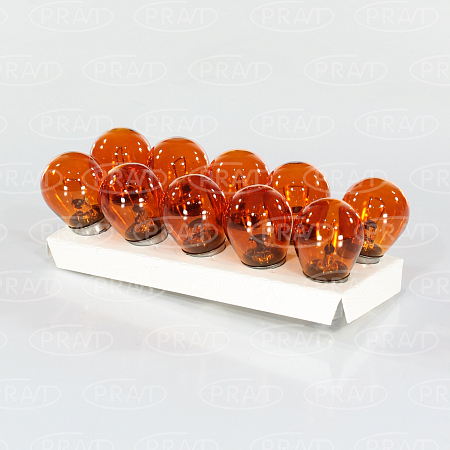 Лампа PY21W 12V 21W стоп-сигнал, повторитель 1 конт желтая (смещ.цоколь) (BAU15s)