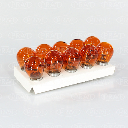Лампа PY21W 12V 21W стоп-сигнал, повторитель 1 конт желтая (смещ.цоколь) (BAU15s)
