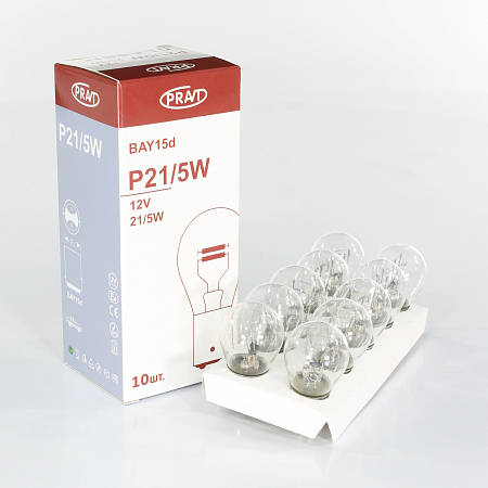 Лампа P21/5W 12V 21/5W стоп-сигнал, повторитель 2-конт (BAY15d)