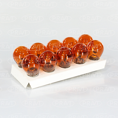 Лампа PY21W 12V 21W стоп-сигнал, повторитель 1 конт желтая (смещ.цоколь) (BAU15s)