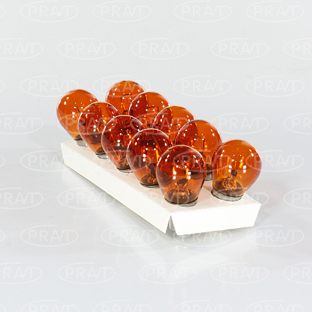 Лампа PY21W 12V 21W стоп-сигнал, повторитель 1 конт желтая (смещ.цоколь) (BAU15s)