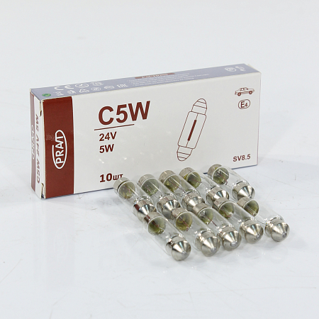 Лампа C5W 24V 5W салонная (пальчиковая) L=36 (SV8.5)