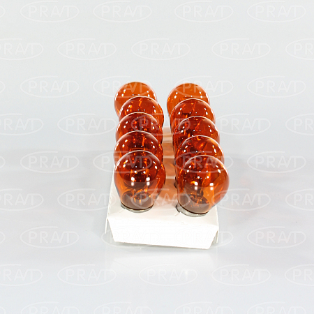 Лампа PY21W 12V 21W стоп-сигнал, повторитель 1 конт желтая (смещ.цоколь) (BAU15s)