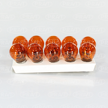 Лампа PY21W 12V 21W стоп-сигнал, повторитель 1 конт желтая (смещ.цоколь) (BAU15s)