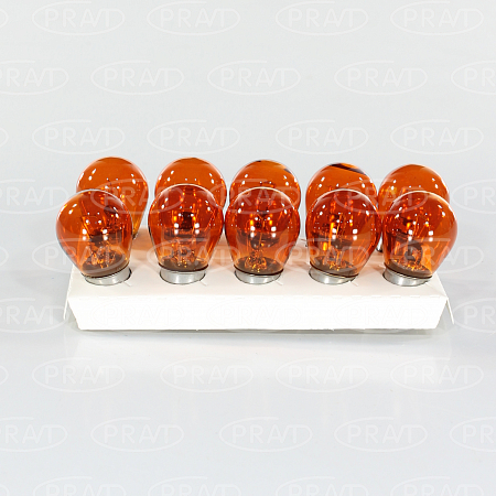 Лампа PY21W 12V 21W стоп-сигнал, повторитель 1 конт желтая (смещ.цоколь) (BAU15s)