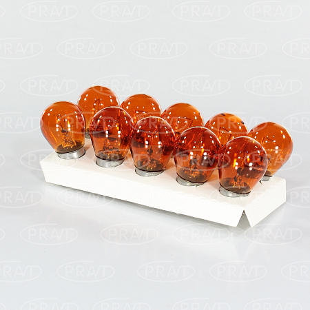 Лампа PY21W 12V 21W стоп-сигнал, повторитель 1 конт желтая (смещ.цоколь) (BAU15s)